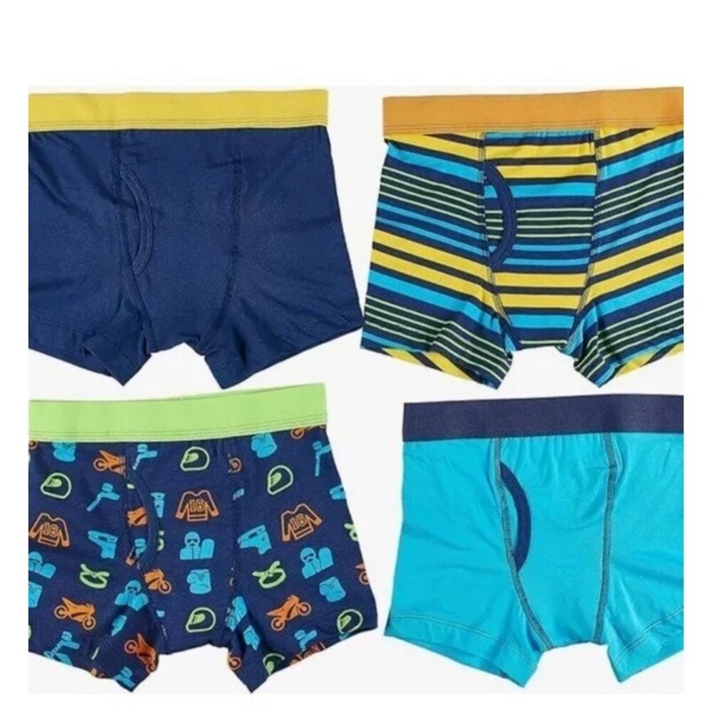 Trimfit Boxer Briefs Boys S 4-6  Set Of‎ 4 Colorful Patterned Underwear
